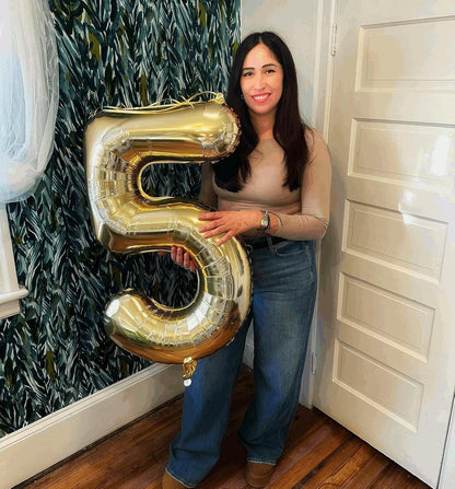 1 Balloon - Champagne Gold Birthday Number Balloons, 40 Inch Large Foil Balloons for Men Women Boys Girls Champagne Gold Themed Birthday Decorations