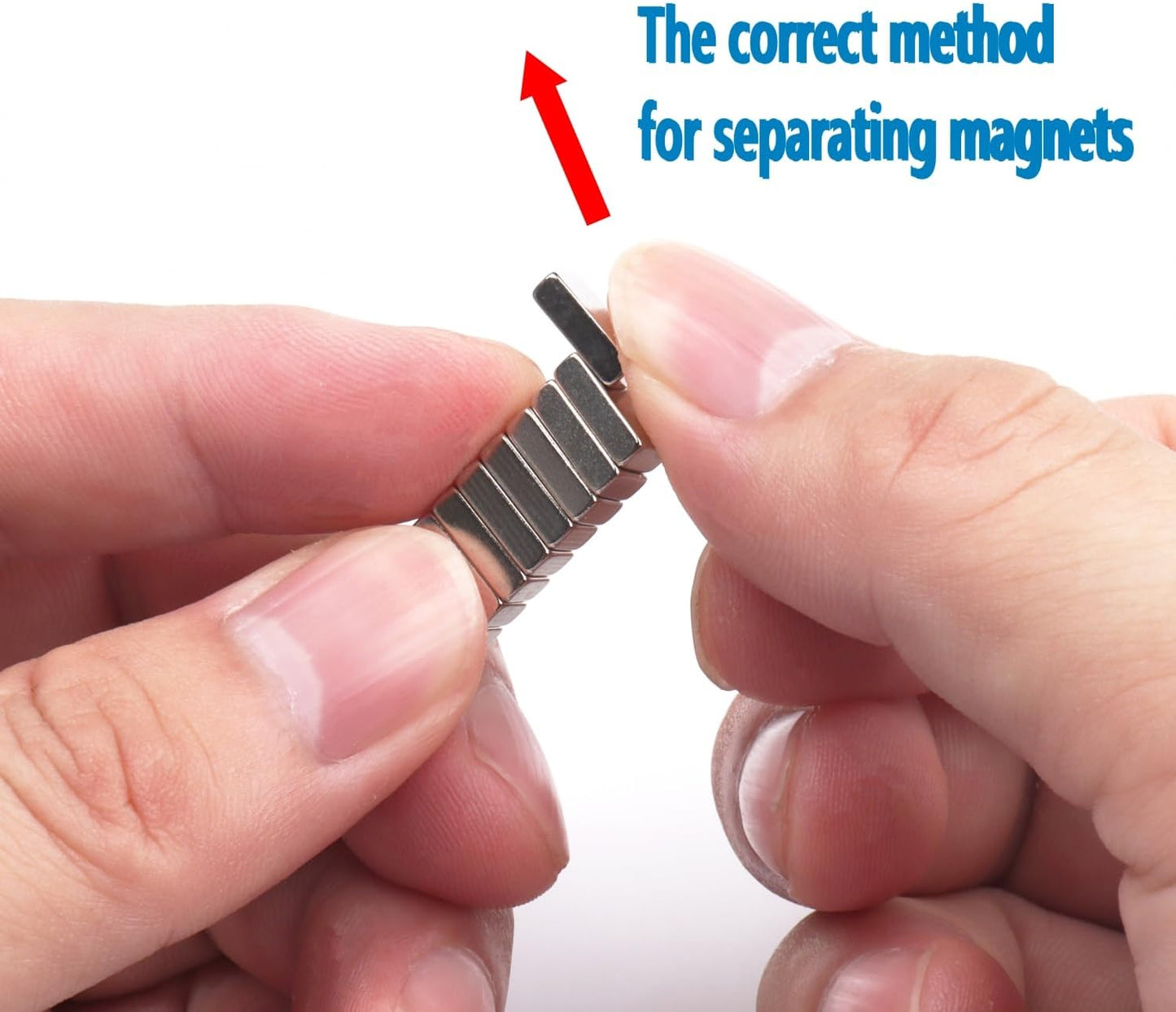 60Pack Rectangular Magnets - Bar, Square, Mini, Tiny & Small Magnets for Crafts & Collar Stays