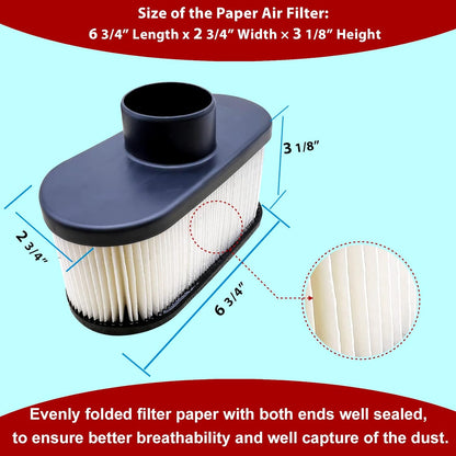 Replacement Air Filter for Kawasaki FR651V FR730V FR691V 11013-0752 11013-0726 Lawn Mower Tractor Air Cleaner with Pre Filter Compatible with Gravely Stens John Deere Ariens Bobcat Lawn Mower Engine