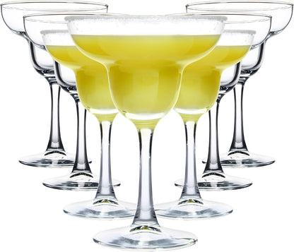Set of 7 Classic Clear Margarita Glasses - Versatile Cocktail Glasses for Espresso Martini, Cosmopolitan, Manhattan, Perfect for Housewarming and Engagement Gifts, 10 Ounce Capacity