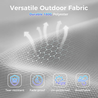 13-Foot Double-Sided Outdoor Patio Umbrella with Solar Lighting, Fade-Resistant Canopy, 12 Durable Ribs, for Deck, Pool, Porch, and Market Use