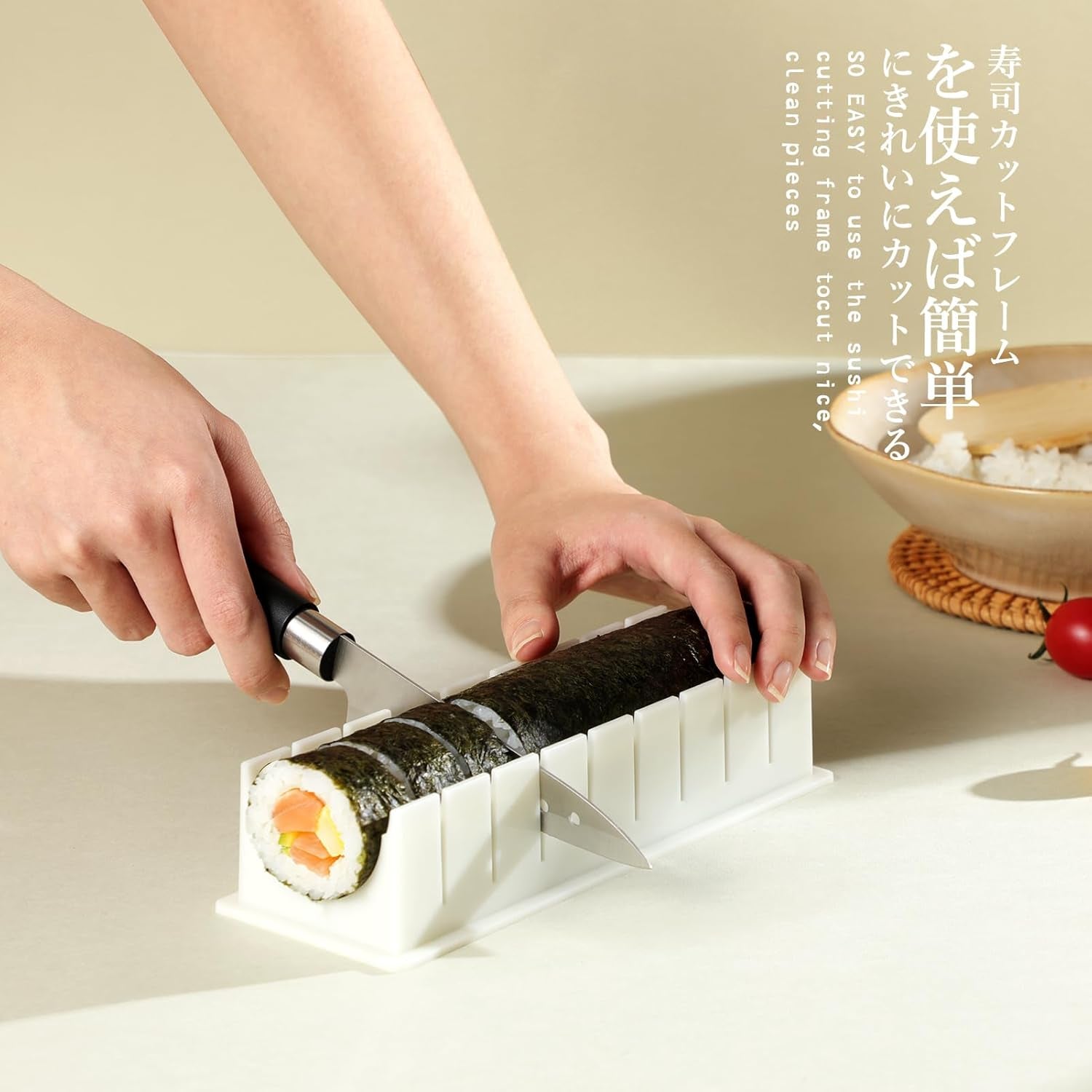 Sushi Making Kit, 20 in 1 Bazooka Roller Kit with Chef’S Knife, Bamboo Mats, Rice Mold, Temaki Sushi Mats, Rice Paddle, Spreader, Chopsticks, Sauce Dishes, Guide Book