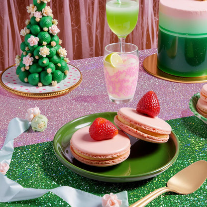 2-Pack Iridescent Green and Pale Pink Holographic Tablecloths 40x108" - Shiny Plastic Table Covers for Celebrations, Baby Showers, Birthdays, Weddings, Anniversaries, Bachelorette Parties, and Holiday Events