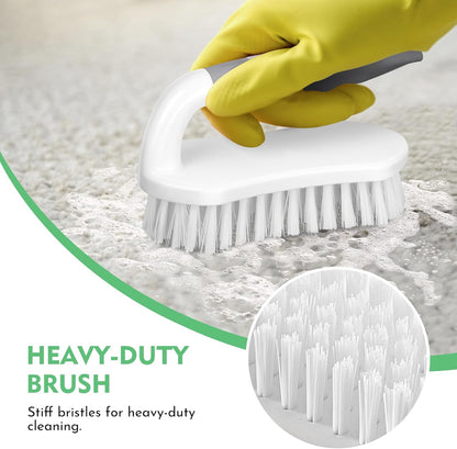 Scrub Brush, Heavy-Duty Scrub Brushes for Cleaning with Stiff Bristles Cleaning Brush for Shower, Bathroom, Carpet, Kitchen and Bathtub Scrubber - 2 Pack
