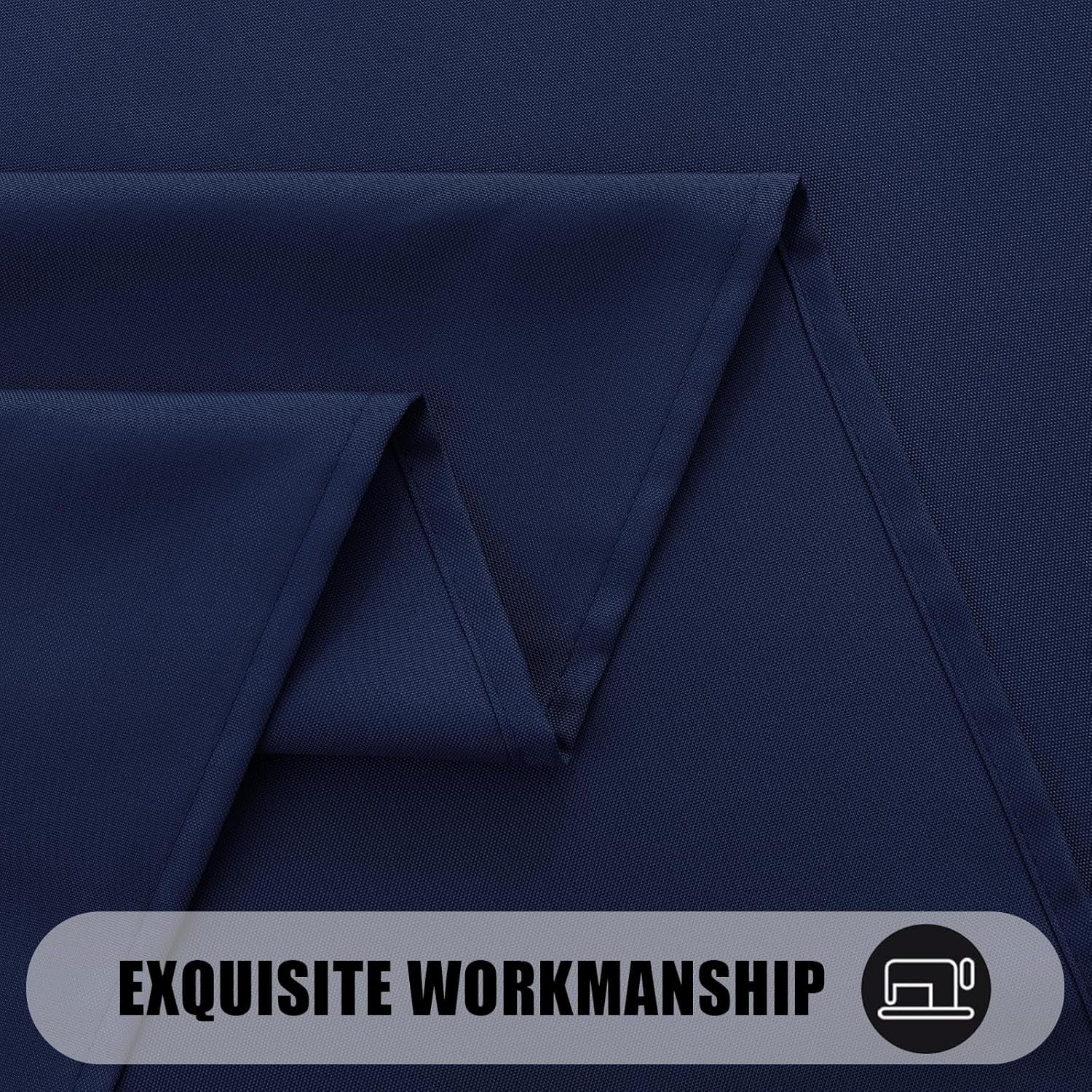 Rectangle Table Cloth, Waterproof Anti-Scratch Polyester Tablecloth, Decorative Washable Fabric Table Cover for Dining, Buffet, Parties and Outdoor, 60X84, Navy