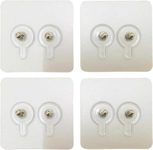 4 Pack Hat Organizer for Baseball Caps Self-Adhesive Replacement Stickers Length 2.95 In, Width 2.95 In(7.5Cm)