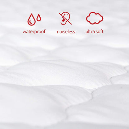 Waterproof Pack and Play Sheets Compatible with 4Moms Breeze plus Playard, Pack and Play Mattress Pad, White