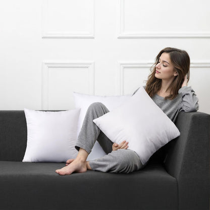 Set of 2 Throw Pillow Inserts Premium Pillow Stuffer Square Form for Decorative Cushion Bed Couch Sofa 14X14 Inch