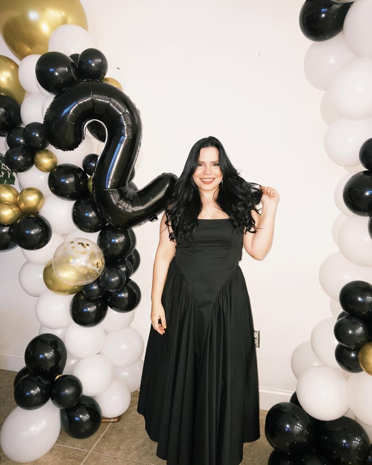 1 Balloon - Black Birthday Number Balloons, 40 Inch Large Foil Balloons for Men Women Boys Girs Black Themed Birthday Decorations