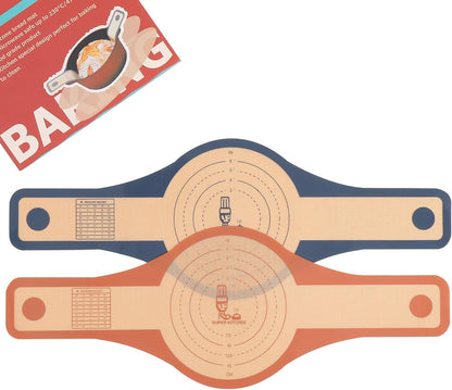 2 Pcs Extra Wider Silicone Bread Sling for Dutch Oven ,Non-Stick Silicone Bread Baking Mat for Sourdough ,Silicon Dough Lifter Liner with Longer Handles （22.6*8.3 Dark Gray,Brown）