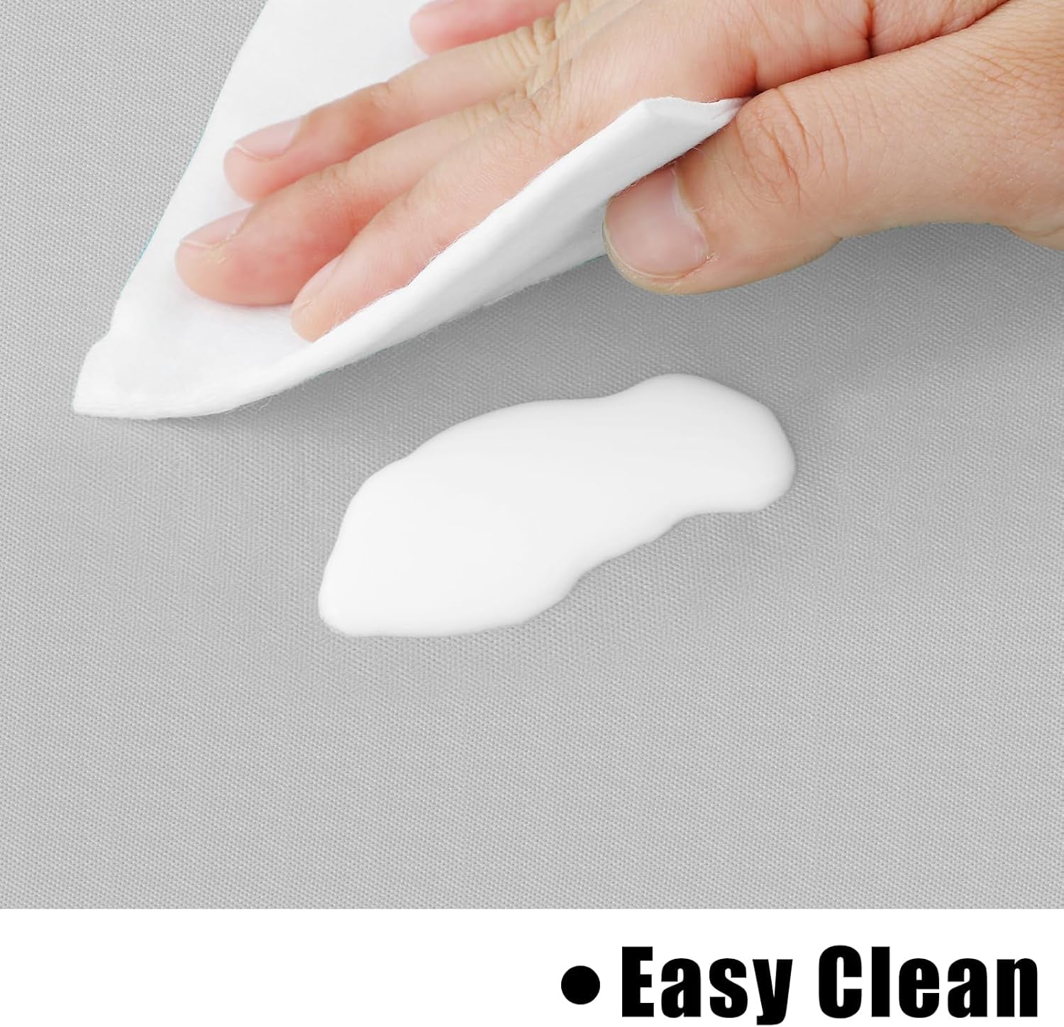 Rectangle Vinyl Tablecloth, Waterproof Spillproof Plastic Flannel Backed Table Cloth, Wipe Clean Table Cover for Dining, Buffet Parties and Camping (Light Grey, 54" X 78")