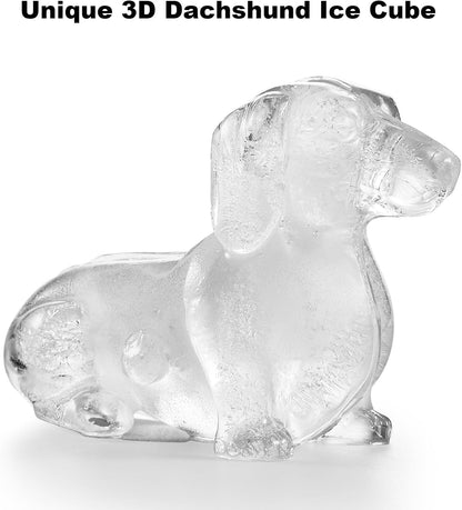 3D Dachshund Dog Ice Cube Mold Fun Shapes, Dachshund Gifts for Women, Cute Large Craft Ice Mold, Big Dog Ice Cube Trays for Whiskey Cocktails Bourbon