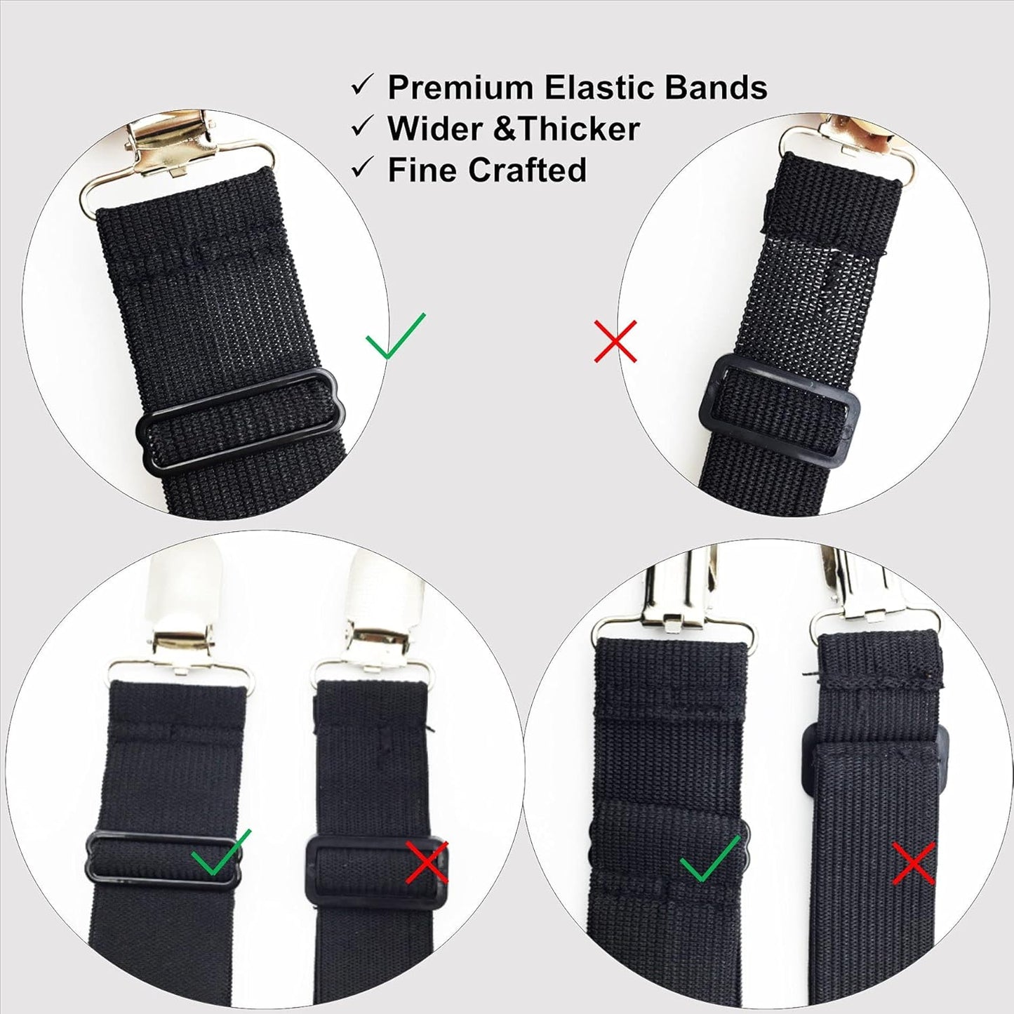 Sheet Straps Bed Sheet Keeper Holder for Corners Sheet Stays Suspender Clips Fitted Sheet Holder Clips Garters Fasteners Mattress Clamps
