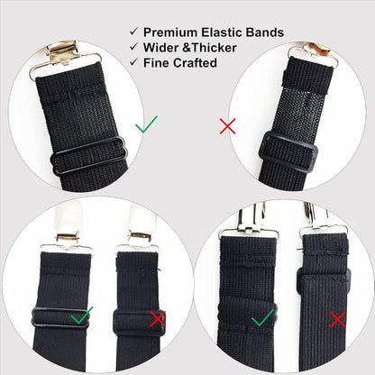 Sheet Straps Bed Sheet Keeper Holder for Corners Sheet Stays Suspender Clips Fitted Sheet Holder Clips Garters Fasteners Mattress Clamps