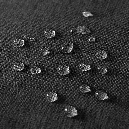 Pack of 2 Decorative Outdoor Solid Waterproof Throw Pillow Covers Faux Linen Garden Farmhouse Cushion Cases for Halloween Patio Tent Balcony Couch Sofa 12X12 Inch Black