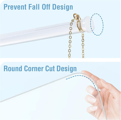 Jewelry Stand Necklace Stand 2 Tower, Clear Necklace Holder Jewelry Holder, Acrylic Jewelry Organizer, Bracelet Hanging Organizer, Display Stand for Bangles, Rings, Earrings and Watch