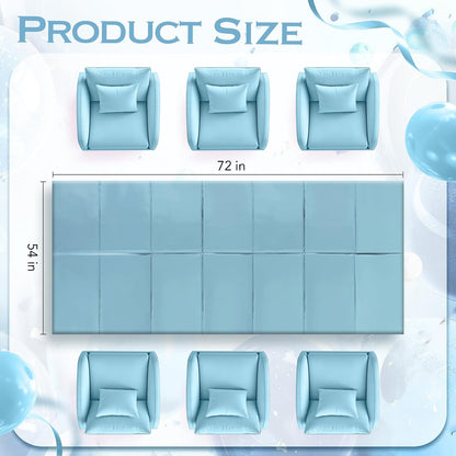 Light Blue Foil Disposable Tablecloths - 54 x 72 Inches - Waterproof Covers for Baby Showers, Frozen-Themed Birthdays, Winter Celebrations, Christmas, Weddings, and Graduations - Set of 4