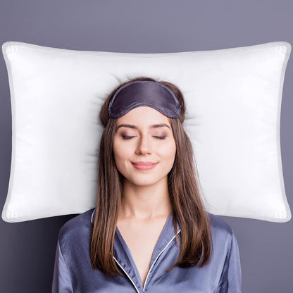 Bed Pillows for Sleeping (White), Queen Size, Set of 2, Hotel Pillow, Cooling Pillows for Side, Back or Stomach Sleepers