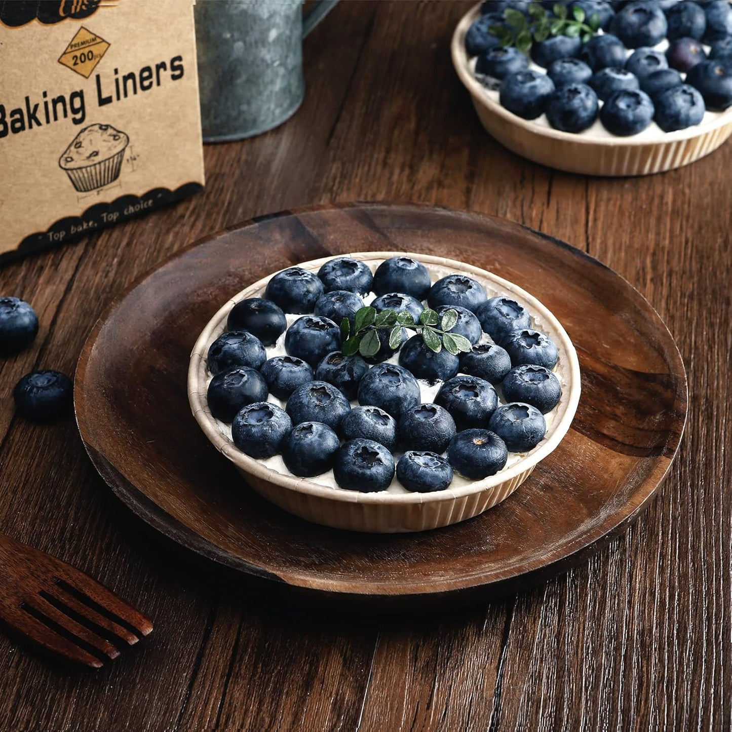 50Pcs Paper Mini Tart Pans for Baking, Mini Pie Tins 4Inch Mini Pie Pans, Non-Stick, Unbleached, Disposable Quiche Baking Dish,Oven Safe, Microwave Safe