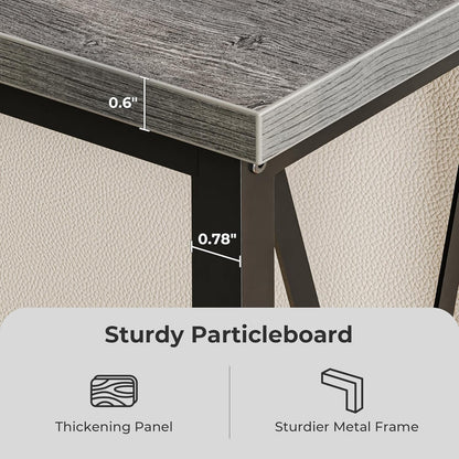 70-Inch Console Table with Integrated Outlets and USB-C Port, Extra Long X-Shaped Design for Entryway and Living Room, Metal Frame with Wooden Top, Grey Finish