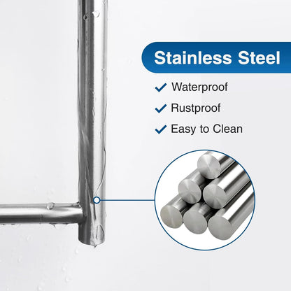 Paper Towel Holder - Self-Adhesive or Drilling, Brushed Nickel, Wall Mounted, SUS304 Stainless Steel Kitchen Roll Dispenser under Cabinet