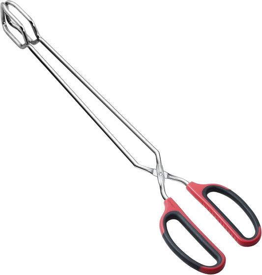 Extra Long Scissor Tongs 16-Inch Stainless Steel Barbecue Grilling Tongs