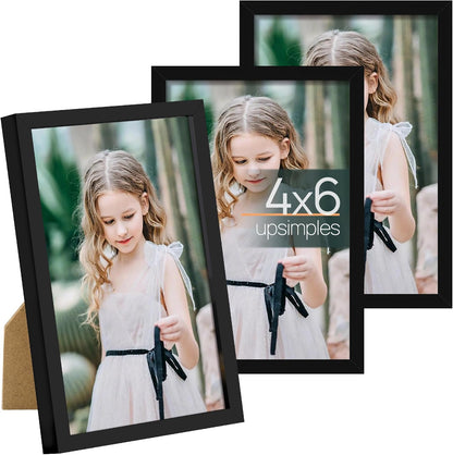 3 Pack 4X6 Frames Bunle with 5X7 Brown Picture Frames