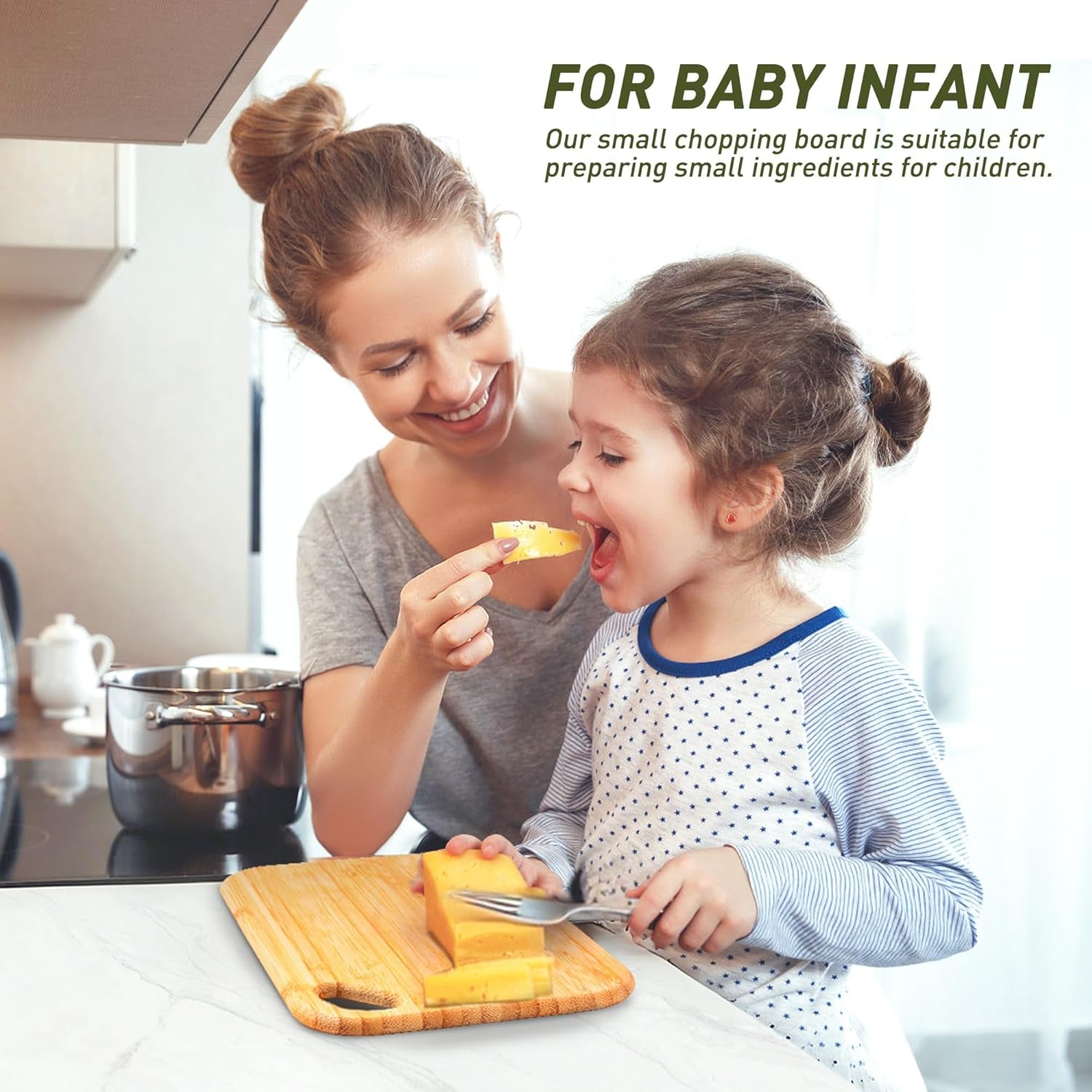 2 Packs Small Bamboo Wood Cutting Board for Kitchen Mini Wooden Charcuterie Boards Lightweight Chopping Board Non Toxic Handheld Serving Board Tiny Chef Set Camping Fruit Lemon Sandwich Cheese Board