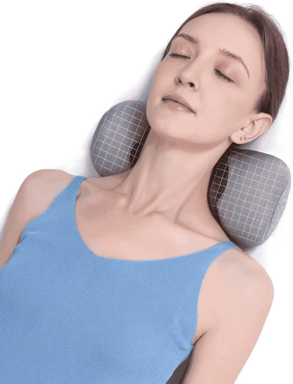 Small Neck Roll Pillow,Say Goodbye to Neck Pain, Cervical Memory Foam Pillow for Tension Muscle Relief, Contour Support, Shoulder Pain Relaxer with Breathable Pillowcase, Odorless