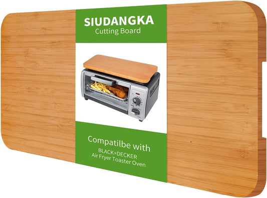 Cutting Board Compatible with BLACK+DECKER 8-Slice Extra Wide Convection Toaster Oven, Heat Resistant Large Bamboo Cutting Board Accessories for BLACK+DECKER Toaster Ovens Countertop