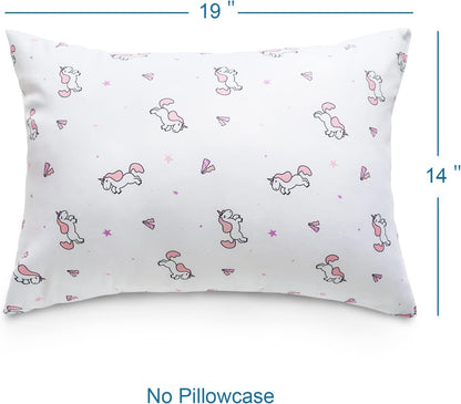 Toddler Pillow for Sleeping 2 Pack Ultra Soft & Breathable 14" X 19" Nap Pillows for Crib, Machine Washable Soft Travel Pillow, Toddler Bed Pillows