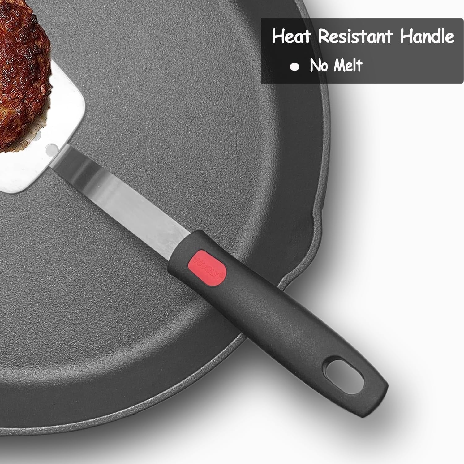 Stainless Steel Spatula Turner, Slotted Metal Spatula for Kitchen Use, Heavy Duty Cooking Turner, Wide Blade with Beveled Edge and Heat Resistant Silicone Handle, Dishwasher Safe