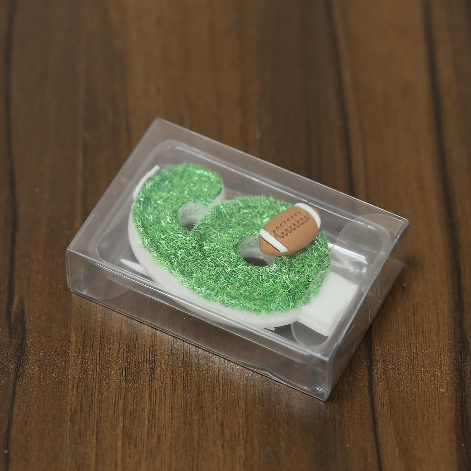 Football Birthday Number Candles for Cake Green Number 1 Candle 1St Football Cake Topper Cupcake Topper for Football Birthday Party Decorations Supplies Favors