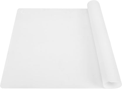 Thick Silicone Counter Mat Large 23.4"By15.6", Heat Resistant Mat for Kitchen Table/Countertop Protector/Non Stick Pastry Baking Placemats, Silicone Pad for Crafts Kids,  Clear