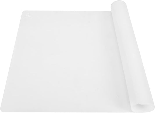 Thick Silicone Counter Mat Large 23.4"By15.6", Heat Resistant Mat for Kitchen Table/Countertop Protector/Non Stick Pastry Baking Placemats, Silicone Pad for Crafts Kids,  Clear