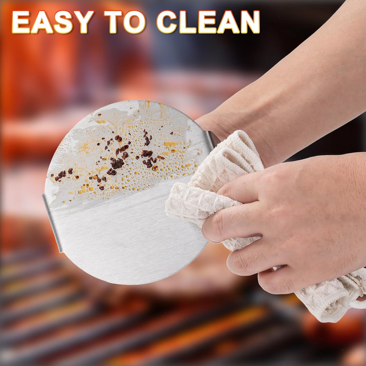 Stainless Steel Burger Press, 5.5 Inch round Smasher,Non-Stick Smooth Hamburger Press,Flat Bottom without Ridges, for Cooking Burgers, Bacon, Ground Beef, Meats, Sausage and so On