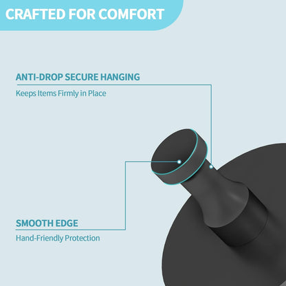 Adhesive Hooks for Walls No Damage 4 PCS, Heavy Duty Aluminum Strong Adhesive Towel Hooks for Bathrooms for inside Shower for Hanging Loofah, Clothes, Robes