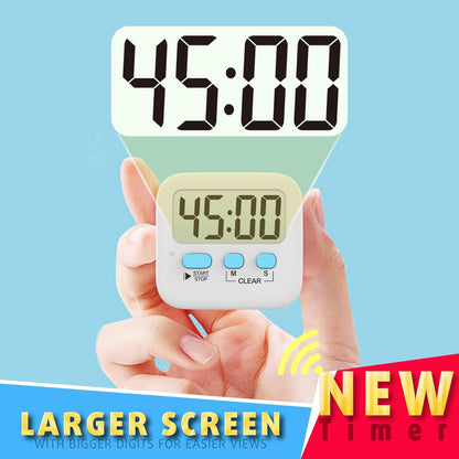 2 Pack Digital Timer for Kids, Magnetic Countdown Kitchen Timers for Cooking, Egg, Classroom, Teacher, Exercise, Study, Oven - Battery Included