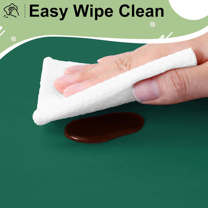 4 Packs Disposable Plastic Table Cloth, 84" round Waterproof Tablecloth, Leakproof & Sturdy Decorative Table Covers for Picnic, Party and Outdoor, Christmas Green