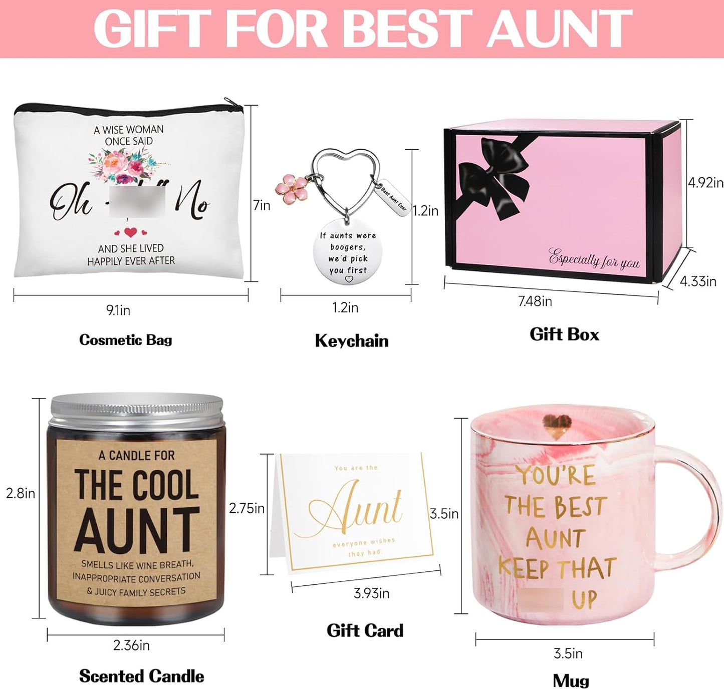 Aunt Gift Ideas, Gifts for Aunt, Aunt Gifts - Best Aunt Ever Gifts - Aunt Birthday Gift - Aunt Gifts from Niece, Nephew, Aunt Christmas Gifts - Gifts for New Aunt, to Be Aunt - Favorite Aunt Mug