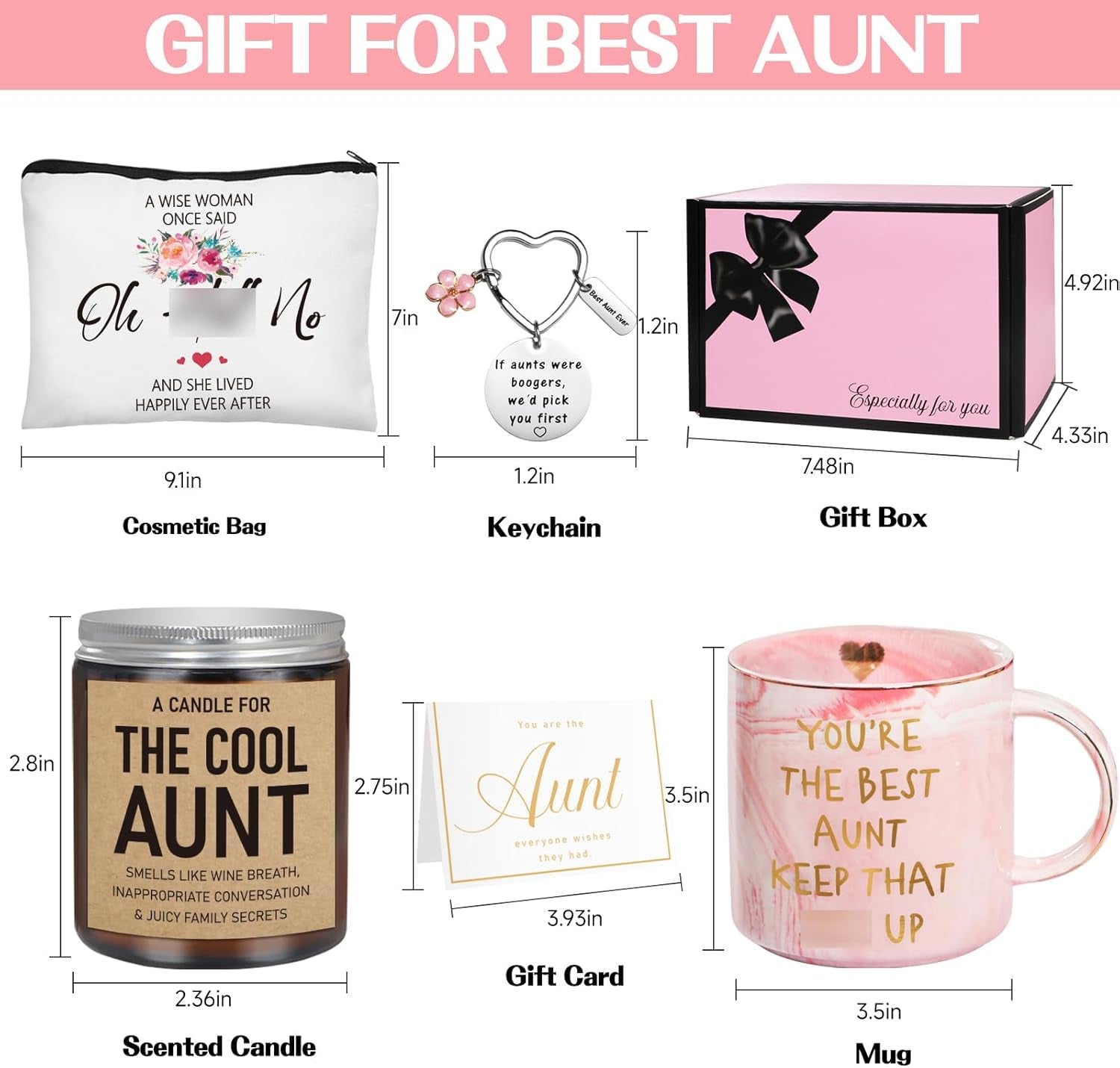 Aunt Gift Ideas, Gifts for Aunt, Aunt Gifts - Best Aunt Ever Gifts - Aunt Birthday Gift - Aunt Gifts from Niece, Nephew, Aunt Christmas Gifts - Gifts for New Aunt, to Be Aunt - Favorite Aunt Mug