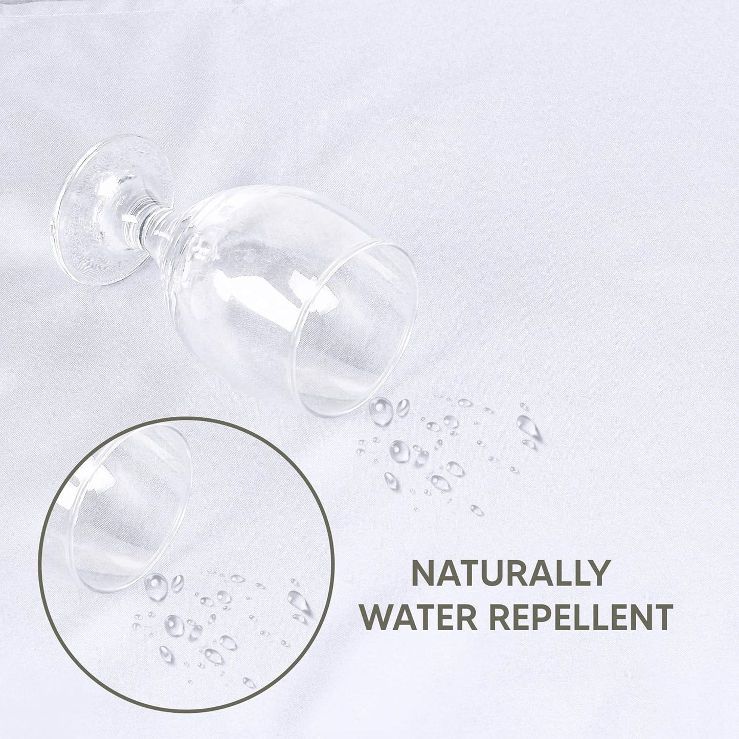 2 Pack 6 Foot Rectangle Table Cloth [60X102 Inches, White] Stain and Wrinkle Resistant Tablecloth Washable Polyester Cover for Dining, Buffet Parties, Picnic and Weddings