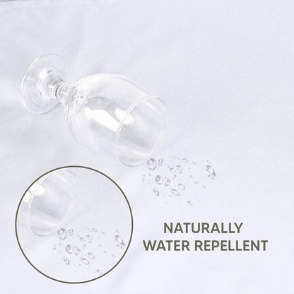 2 Pack 6 Foot Rectangle Table Cloth [60X102 Inches, White] Stain and Wrinkle Resistant Tablecloth Washable Polyester Cover for Dining, Buffet Parties, Picnic and Weddings