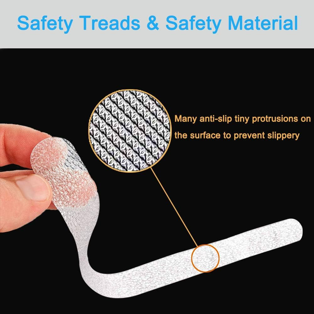20 Pack Non Slip Bath Tub Stickers Strips, anti Slip Shower Treads, Bath Safety Stickers Tape, Slip Resistant Decals for Tub Pools Floor Bathrooms Stairs to Prevent Slippery