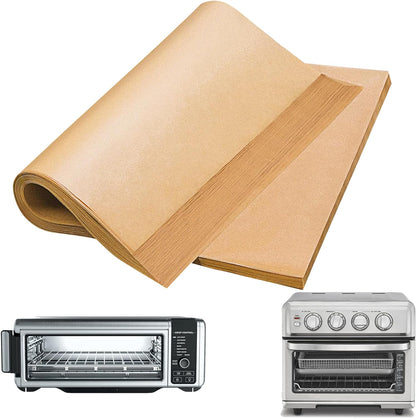 Air Fryer Paper Liners Compatible with Ninja SP101 Digital & Cuisinart TOA-70 Air Fryer Toaster Oven, 100 Pcs Unbleached Parchment Paper Sheets for Ninja and Cuisinart Toaster Oven