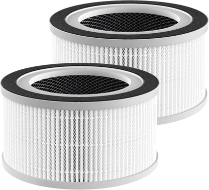 2 Pack True Hepa Replacement Filter Compatible with Afloia Fillo/Halo/Mooka Allo, with 3-In-1 H13 True HEPA Filtration for Afloia Fillo Air Purifier, for MOOKA Allo Air Filter