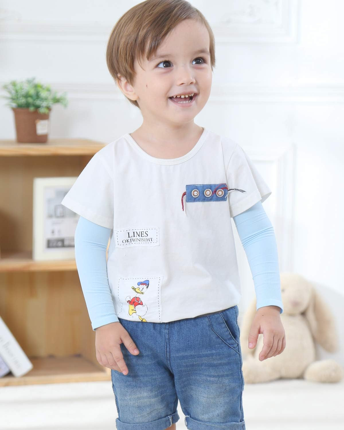 Arm Sleeves for Kids Child Toddlers, Age 1-7, UV Sun Protection, Cooling Sleeves to Cover Arms