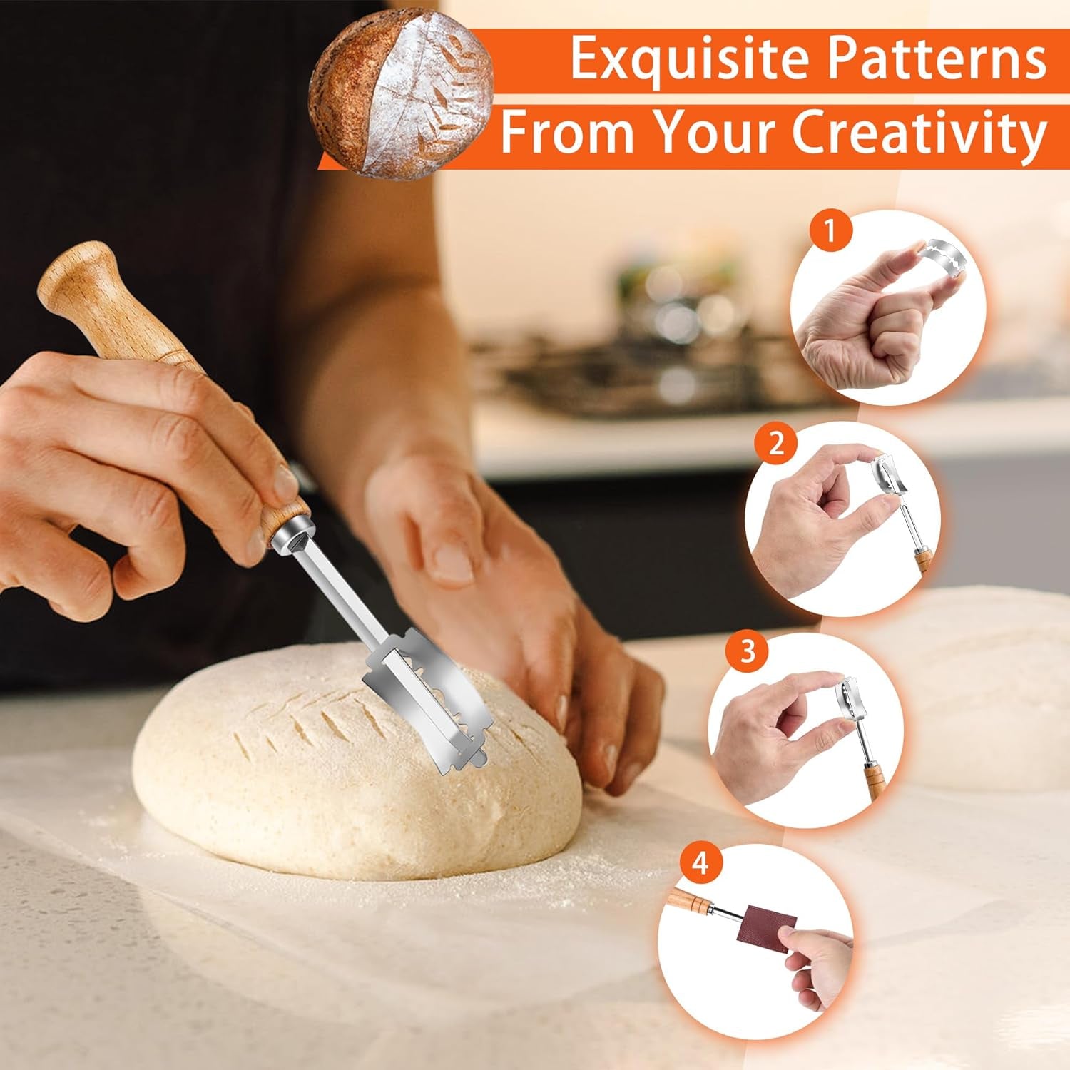 Complete Sourdough Starter Kit, Sourdough Bread Baking Supplies Set, 9'' round Bread Proofing Basket with Other Dough Making Tools, Ideal for Bread Making Baking Fermentation