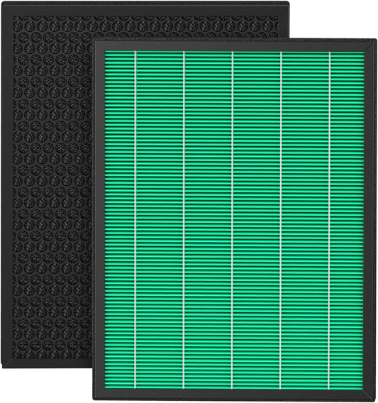 2-Pack Replacement Filters for Coway Airmega Max2 Air Purifier 300/300S, True HEPA and Activated Carbon 2-in-1 Filter, Model # AP-1515-FP