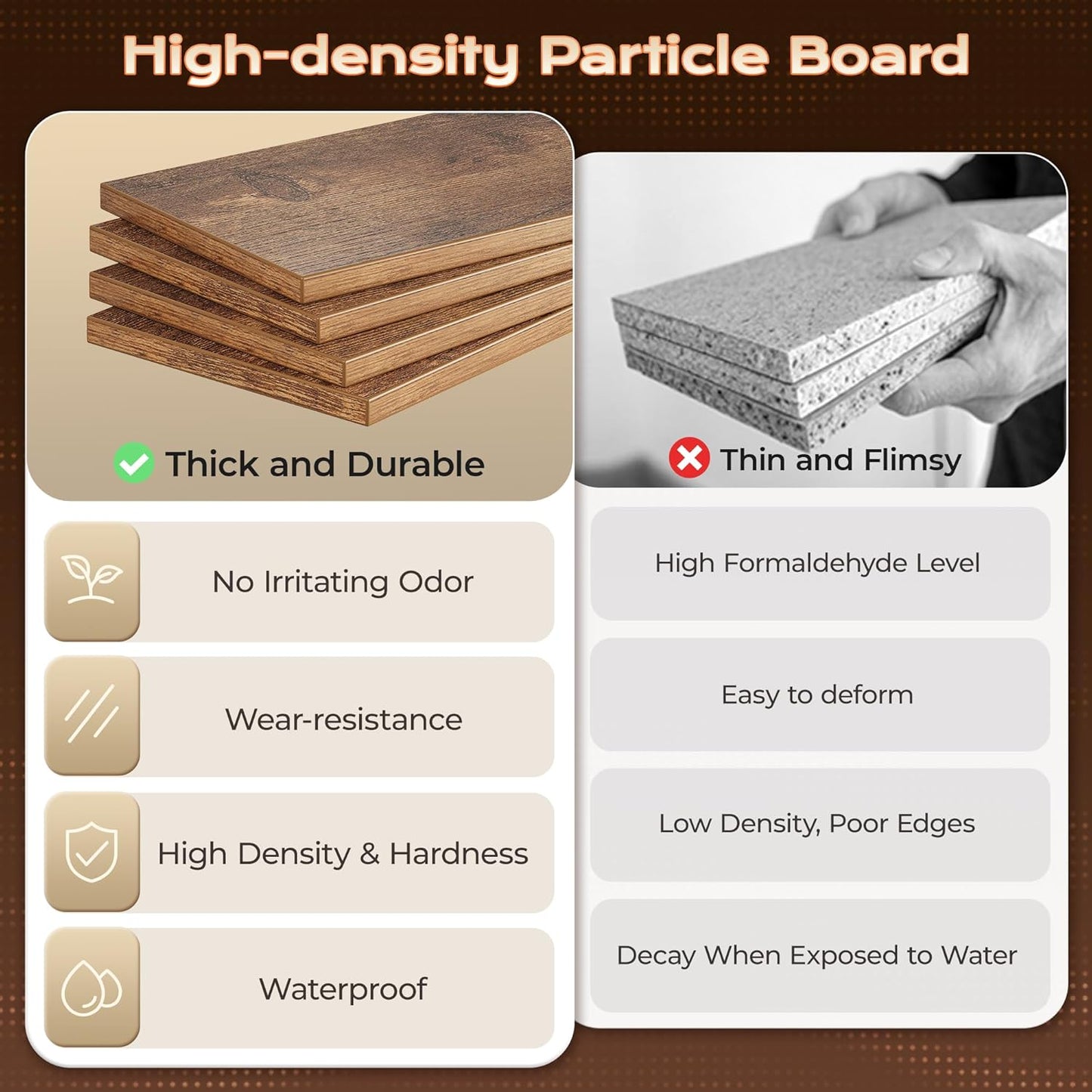 63-Inch L-Shaped Desk with Integrated Power Outlets and USB-C Port, Enhanced 0.95-Inch Desktop Thickness, Reversible Design, Spacious Corner Gaming and Office Desk, Sturdy Metal Frame, Rustic Brown Finish for Home Office and Study